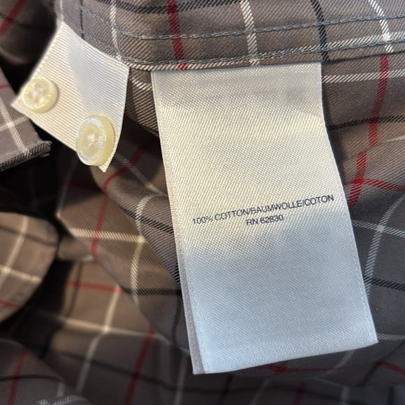 Lands’ End men’s gray long sleeve button down shirt size medium tall - Picture 8 of 8